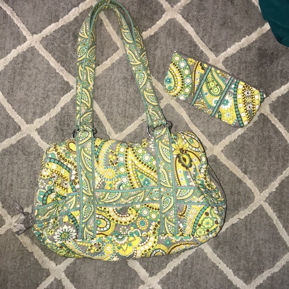 Y2K Preppy Lemon Parfait Vera Bradley Purse Set